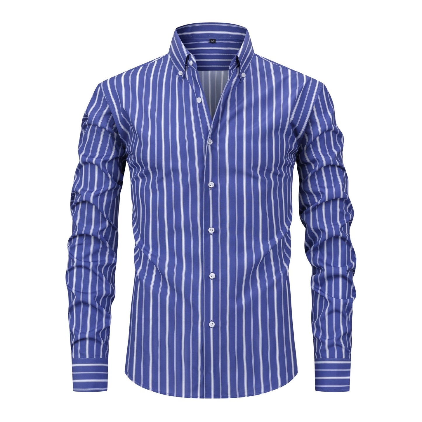 Men's Digital Printed Striped Long - sleeved Lapel Shirt - PratSN