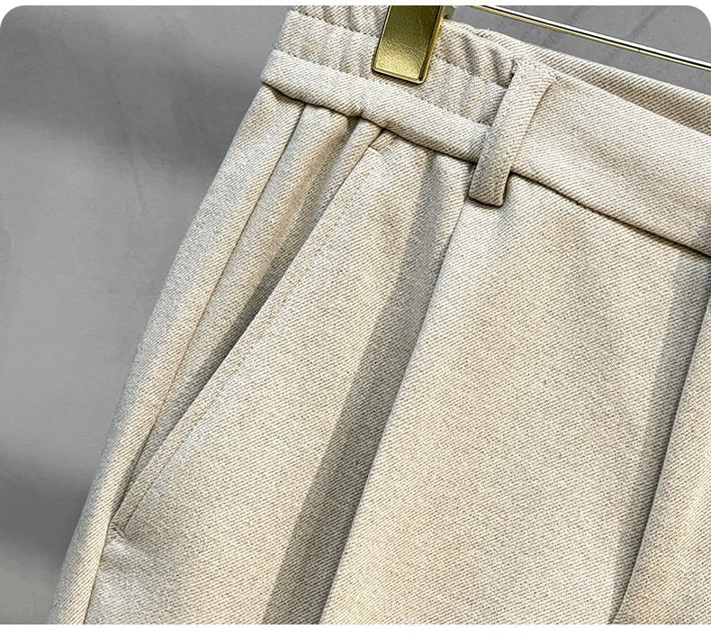 Men's Fall and Winter Straight Suit Pants Trousers Suit Pants\Hettich Cropped Casual Pants - PratSN