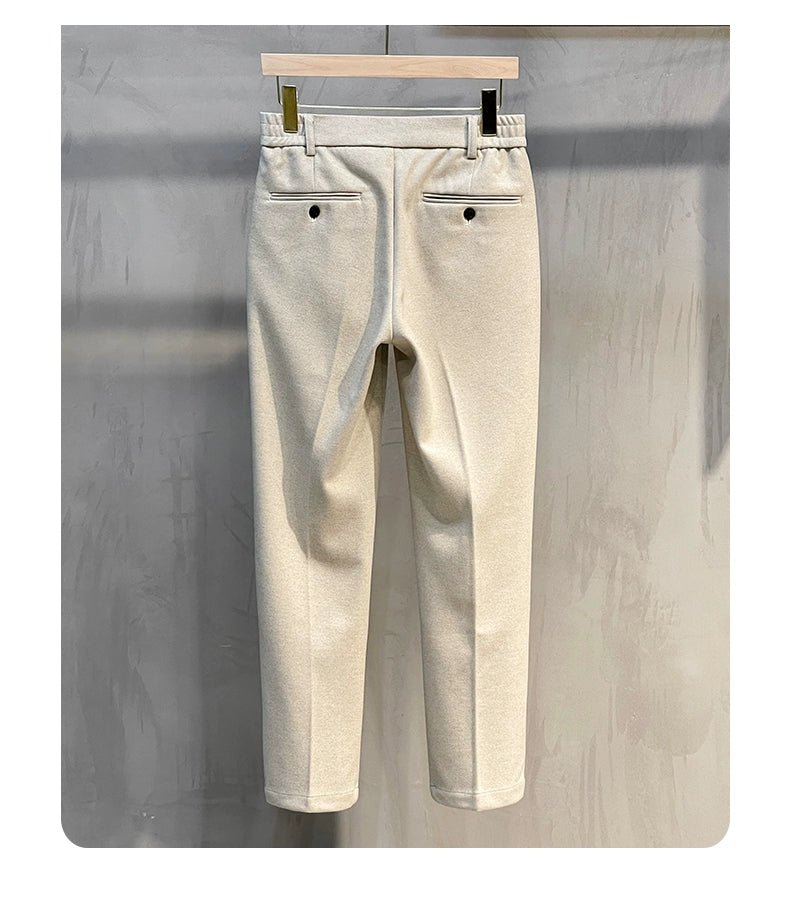 Men's Fall and Winter Straight Suit Pants Trousers Suit Pants\Hettich Cropped Casual Pants - PratSN