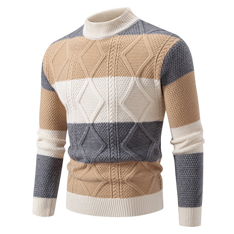 Men's Fall Winter Color Matching Sweater - PratSN