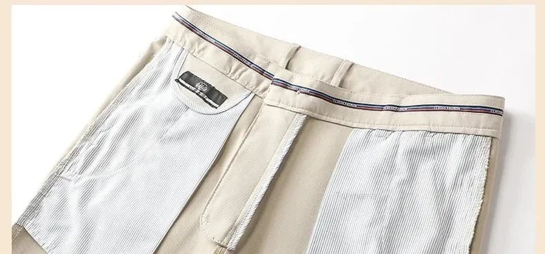 Men's Fashion Casual Pants Classic Style Business Straight Brand Fashion Anti - wrinkle Trousers Solid Color ArmyGreen Beige Khaki - PratSN