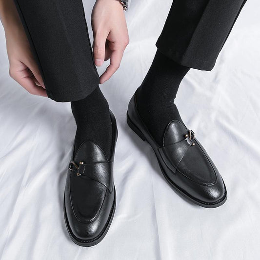 Men's Fashion Casual Soft Leather Slip - on Soft Bottom Loafers - PratSN