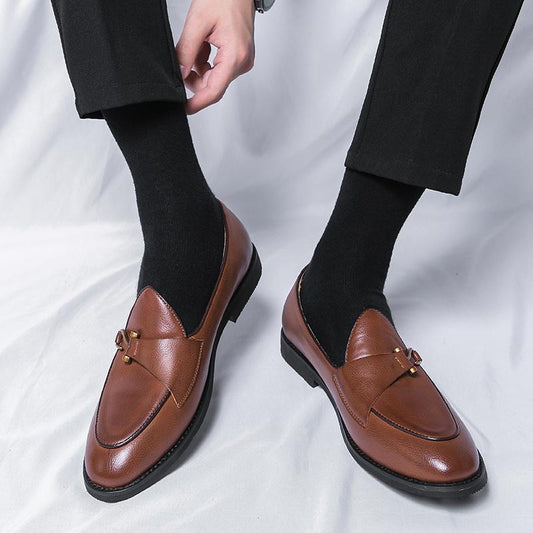Men's Fashion Casual Soft Leather Slip - on Soft Bottom Loafers - PratSN
