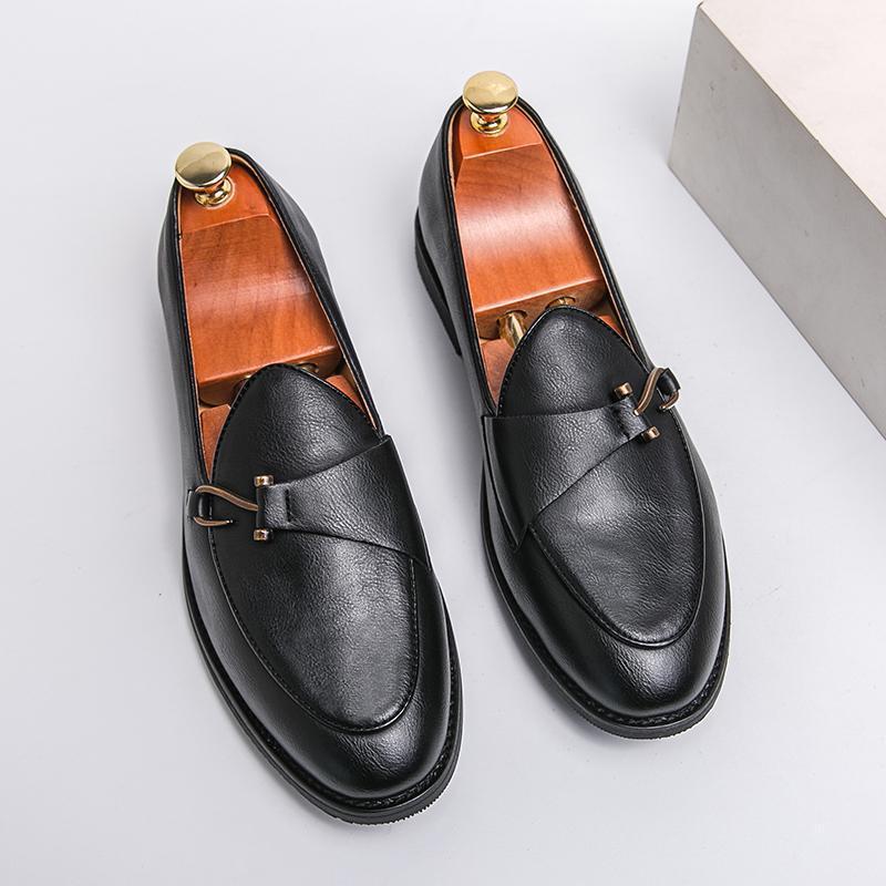 Men's Fashion Casual Soft Leather Slip - on Soft Bottom Loafers - PratSN