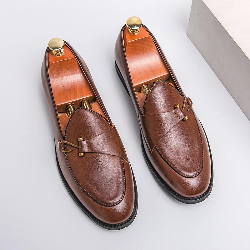 Men's Fashion Casual Soft Leather Slip - on Soft Bottom Loafers - PratSN