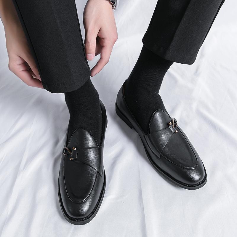 Men's Fashion Casual Soft Leather Slip - on Soft Bottom Loafers - PratSN