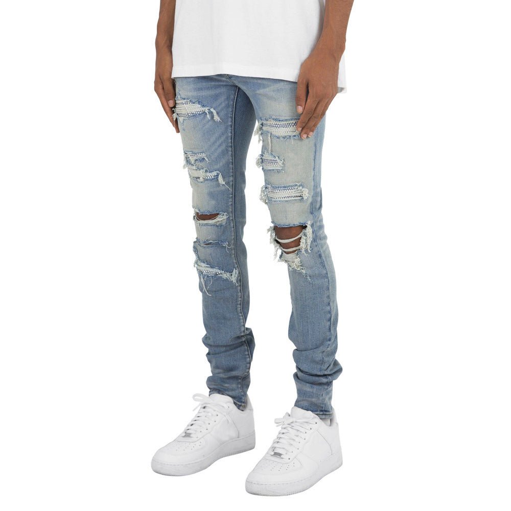 Men's Fashion Personality Slim Stretch Jeans - PratSN