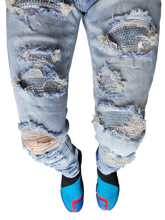 Men's Fashion Personality Slim Stretch Jeans - PratSN