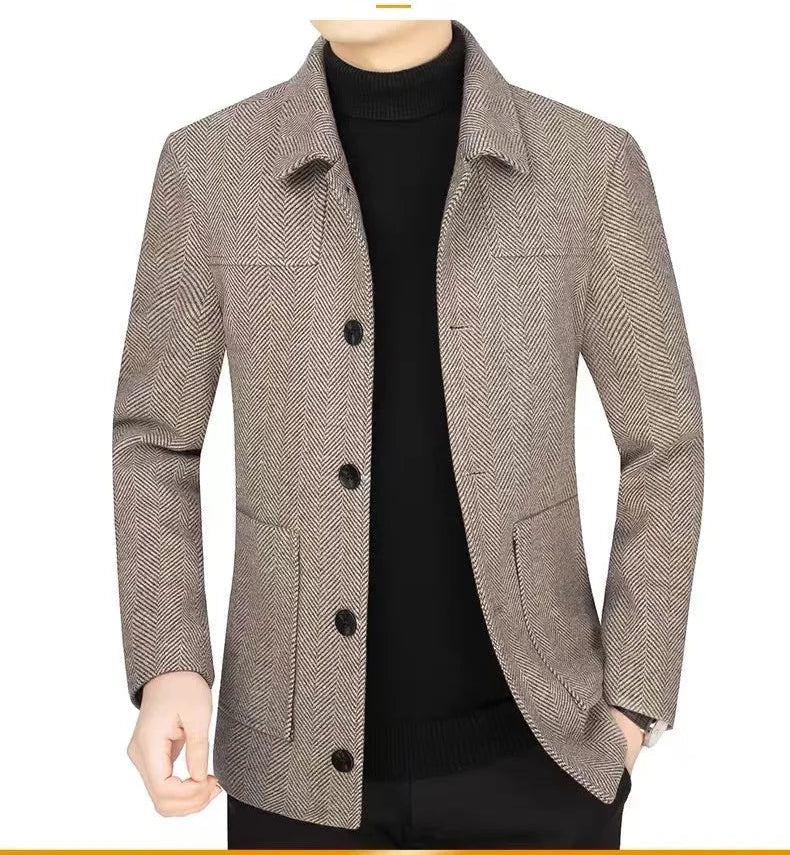 Men's Fashion Spring New Casual Lapel Jacket 2025 High Quality Handsome Business Top for Middle - aged Dad Suit - PratSN