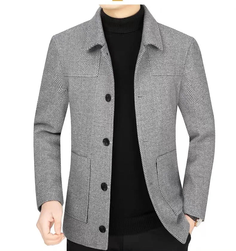Men's Fashion Spring New Casual Lapel Jacket 2025 High Quality Handsome Business Top for Middle - aged Dad Suit - PratSN