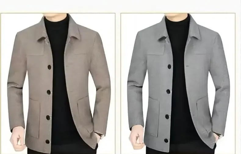 Men's Fashion Spring New Casual Lapel Jacket 2025 High Quality Handsome Business Top for Middle - aged Dad Suit - PratSN