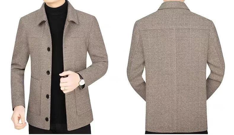 Men's Fashion Spring New Casual Lapel Jacket 2025 High Quality Handsome Business Top for Middle - aged Dad Suit - PratSN