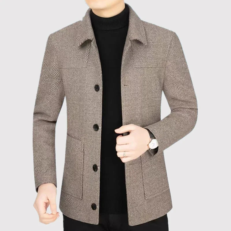 Men's Fashion Spring New Casual Lapel Jacket 2025 High Quality Handsome Business Top for Middle - aged Dad Suit - PratSN