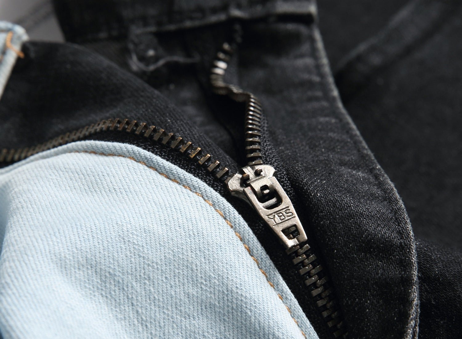 Men's Fashion Stitching Two - color Trend Stretch Jeans - PratSN