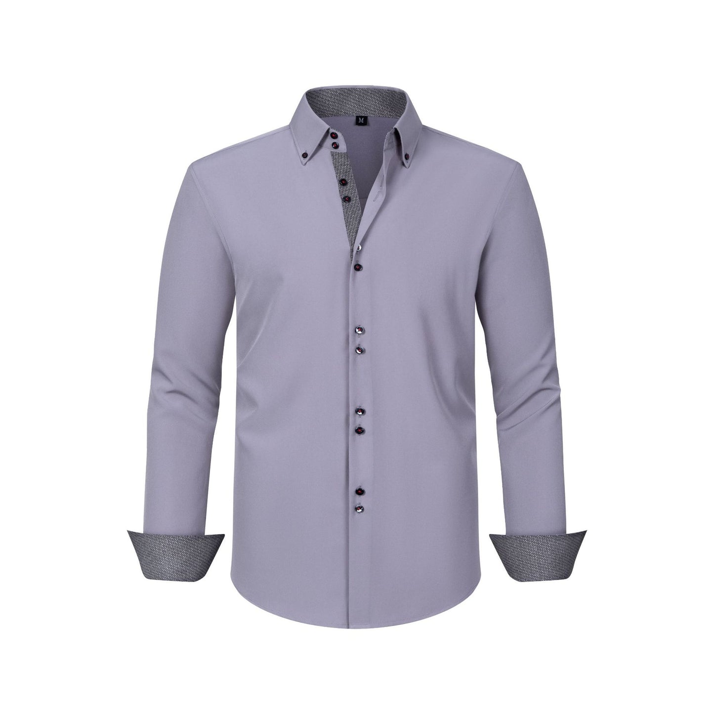 Mens Four - Way Stretch Polka - Dot Colorblock Shirt - PratSN
