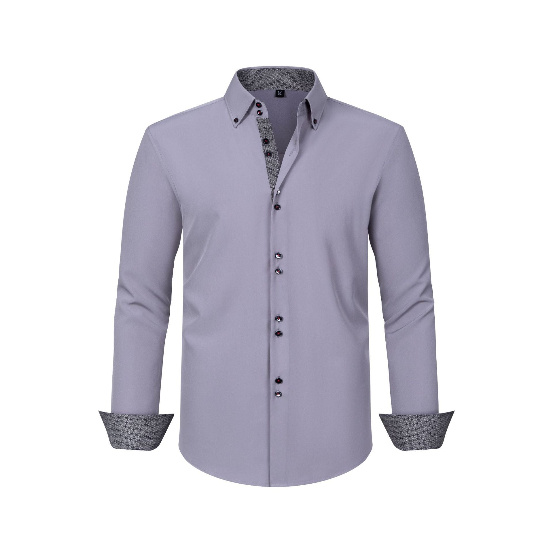 Mens Four - Way Stretch Polka - Dot Colorblock Shirt - PratSN