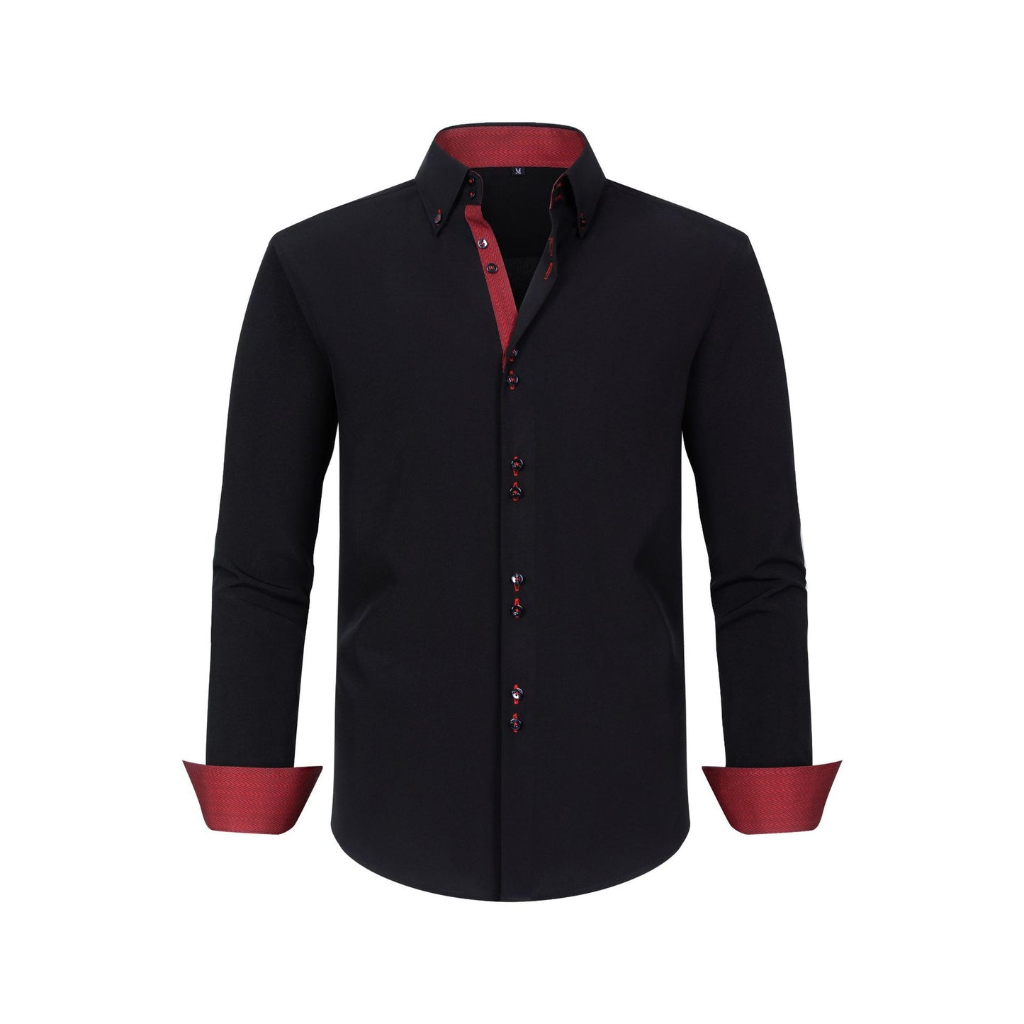 Mens Four - Way Stretch Polka - Dot Colorblock Shirt - PratSN
