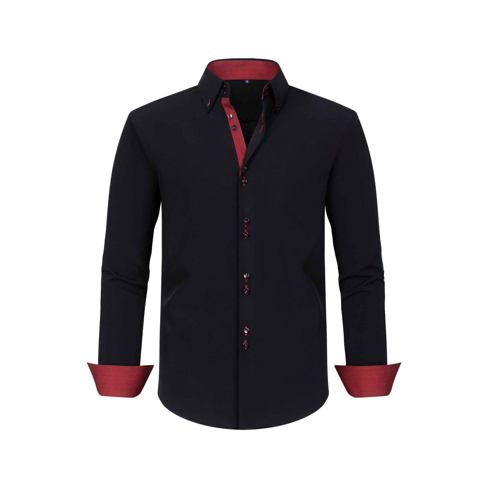 Mens Four - Way Stretch Polka - Dot Colorblock Shirt - PratSN