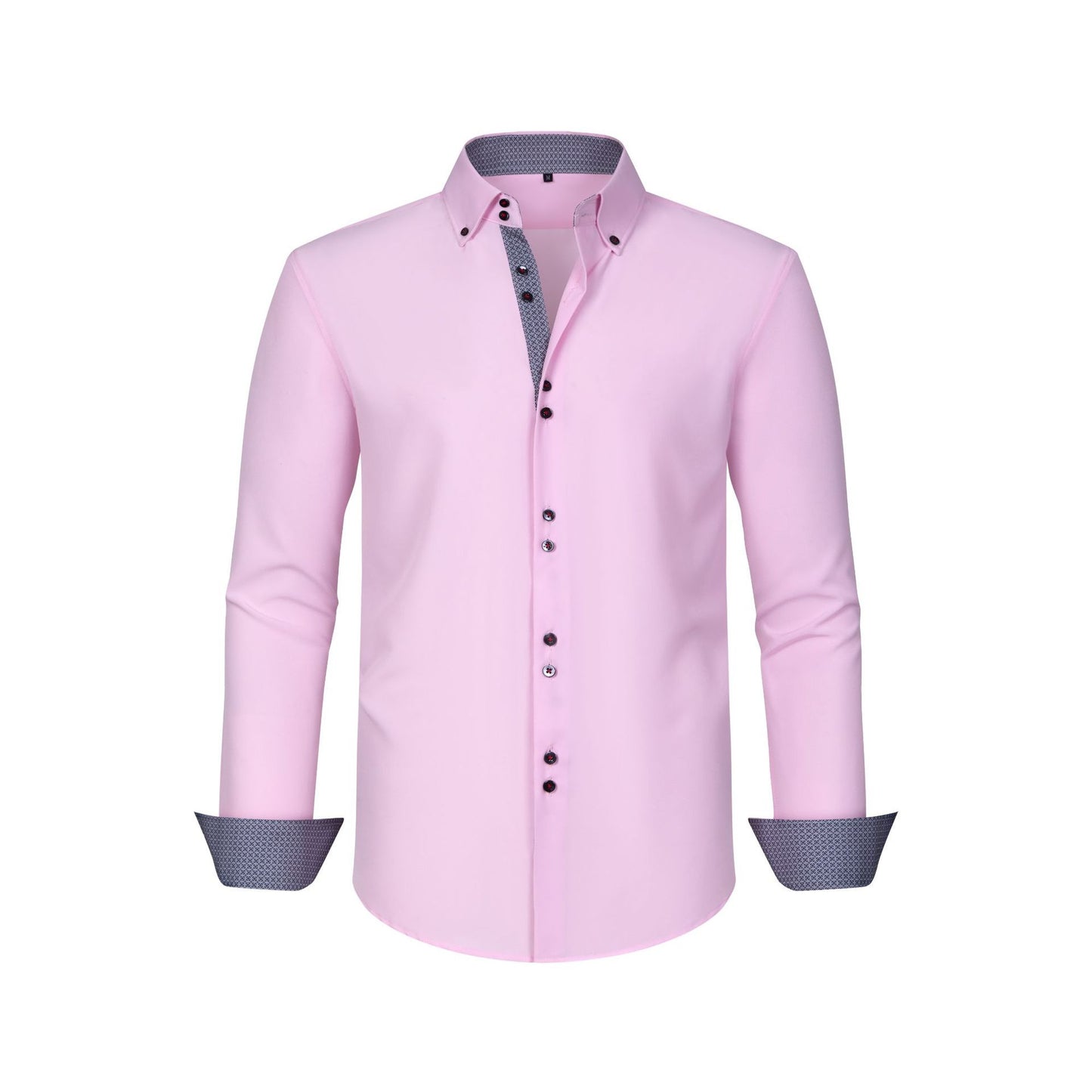 Mens Four - Way Stretch Polka - Dot Colorblock Shirt - PratSN