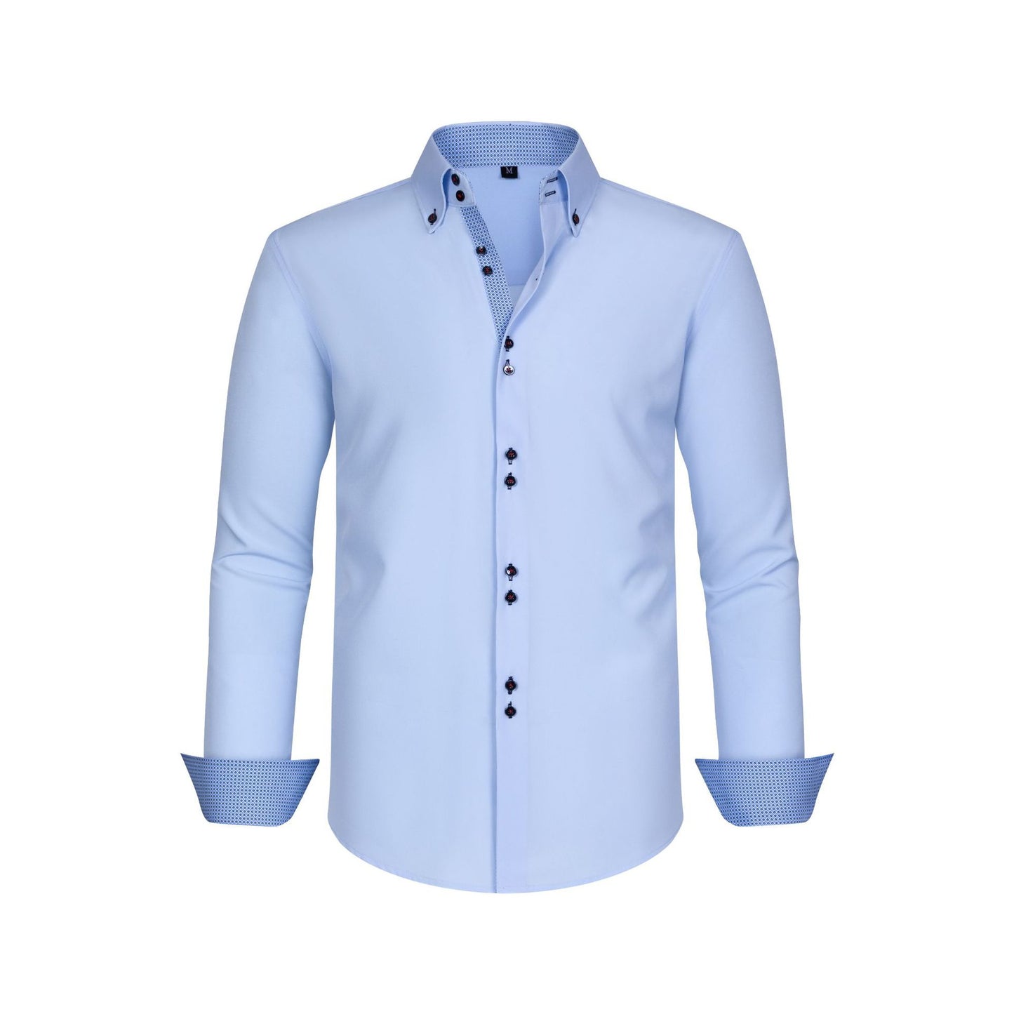 Mens Four - Way Stretch Polka - Dot Colorblock Shirt - PratSN