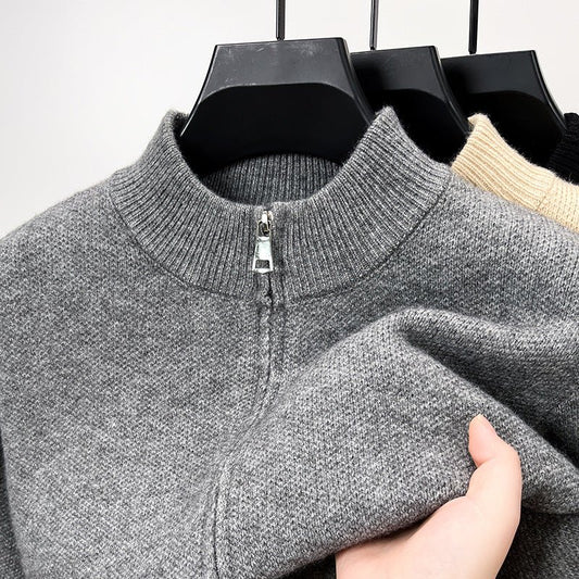 Men's High - end Stand Collar Knitted Zipper Cardigan - PratSN