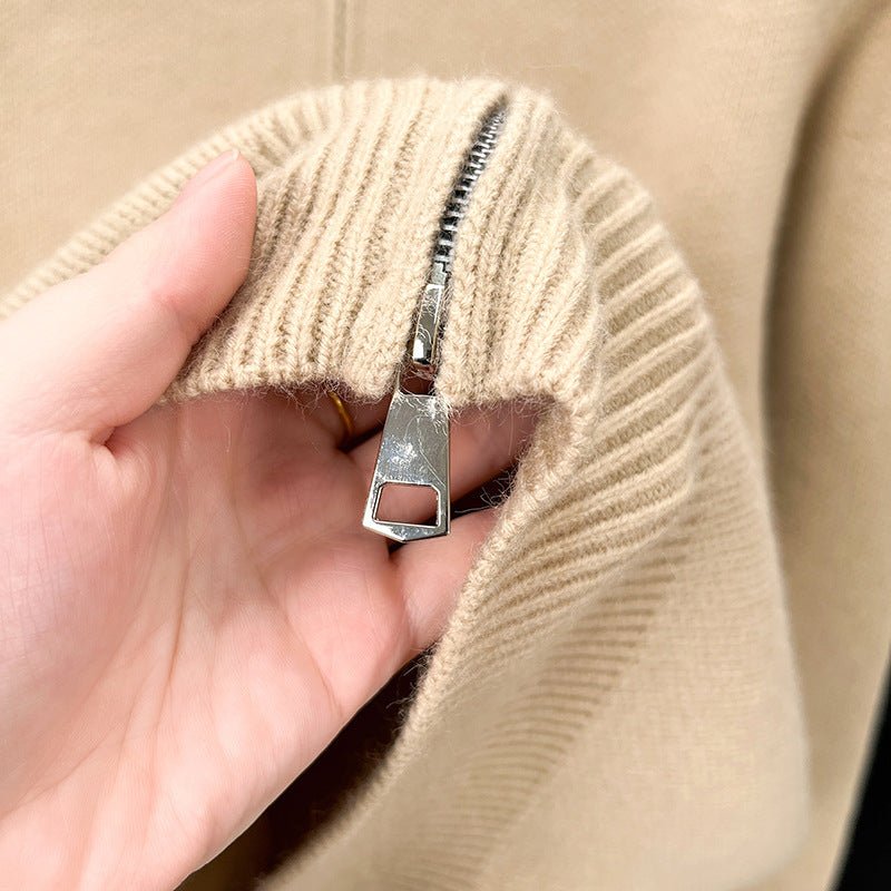 Men's High - end Stand Collar Knitted Zipper Cardigan - PratSN