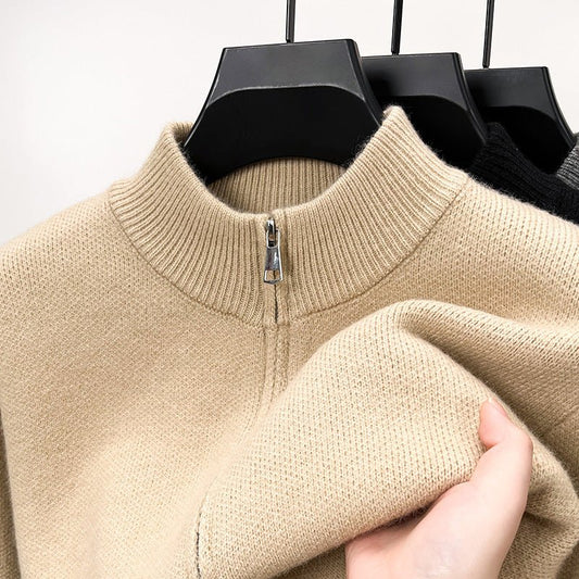 Men's High - end Stand Collar Knitted Zipper Cardigan - PratSN