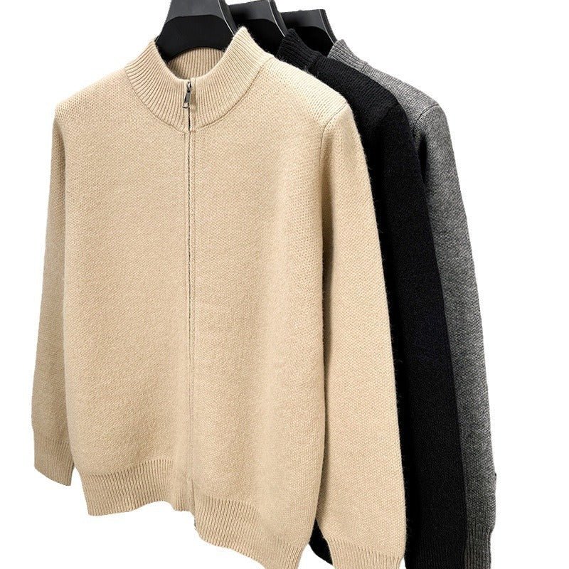 Men's High - end Stand Collar Knitted Zipper Cardigan - PratSN