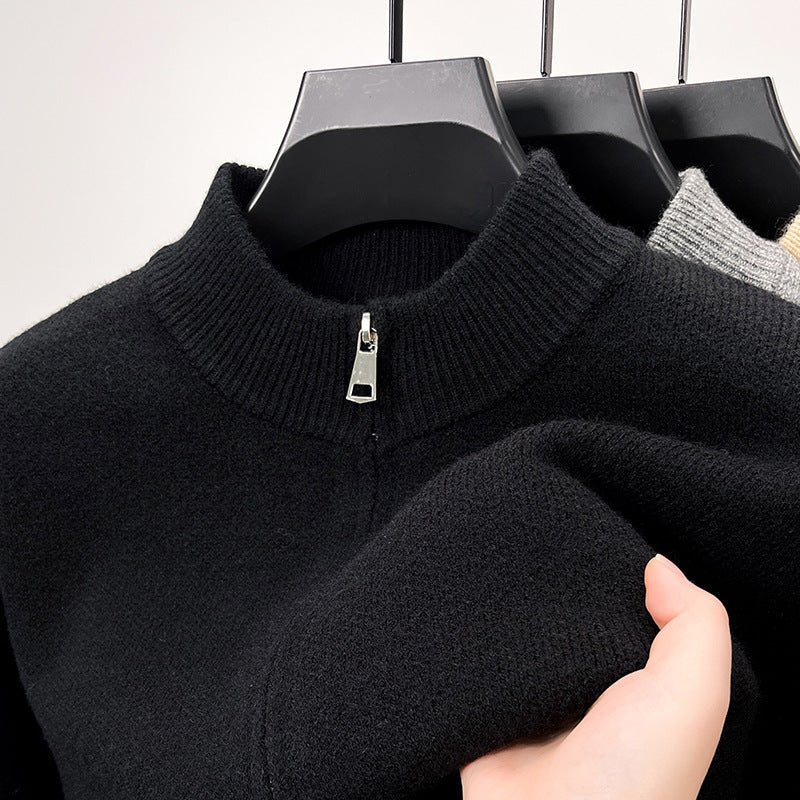 Men's High - end Stand Collar Knitted Zipper Cardigan - PratSN