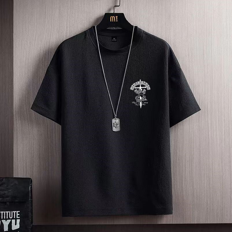 Men's Ice Silk Short Sleeve T-shirt - PratSN