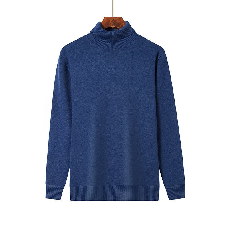 Men's Imitation Knitwear Turtleneck Color Thick Bottoming Shirt - PratSN