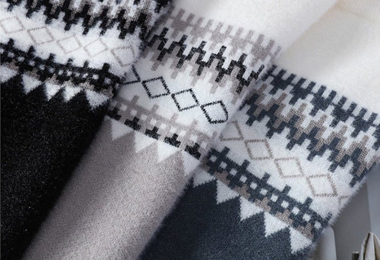 Men's Jacquard Pullover Knitted Sweater - PratSN