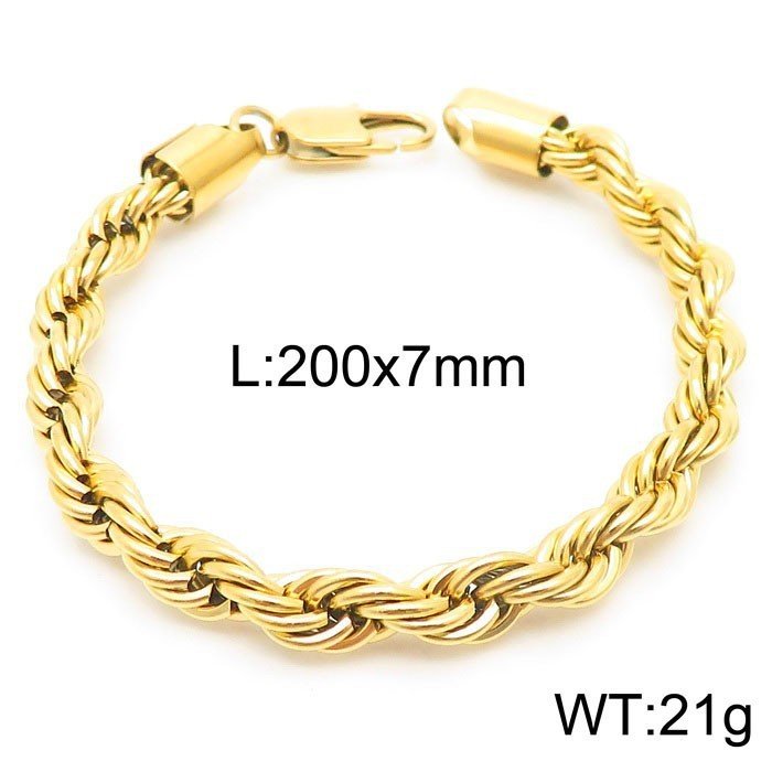 Men's Japanese Buckle Hemp Flowers Chain Twisted String Chain Bracelet - PratSN
