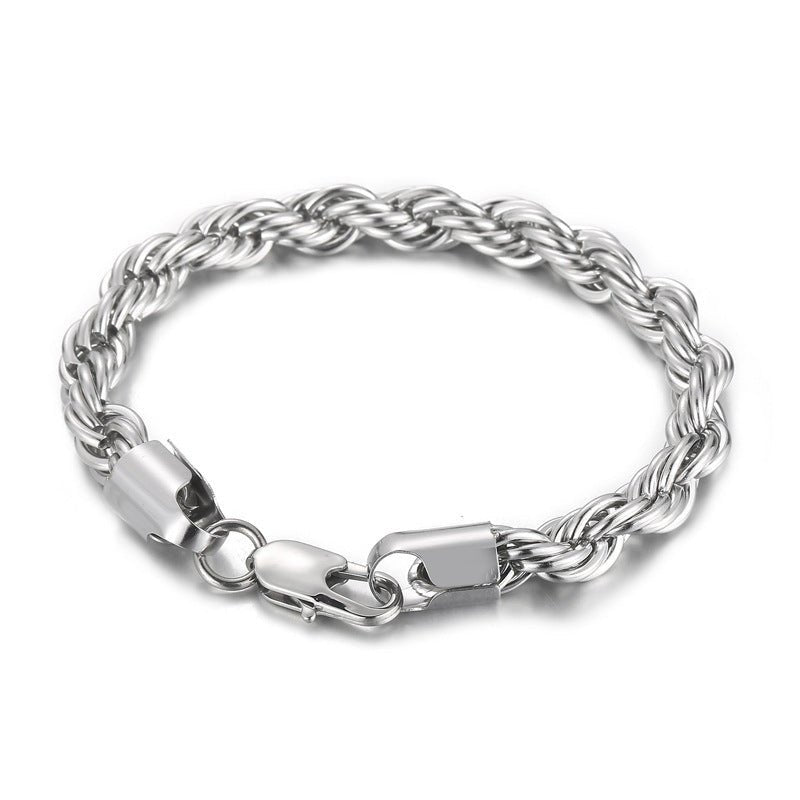 Men's Japanese Buckle Hemp Flowers Chain Twisted String Chain Bracelet - PratSN