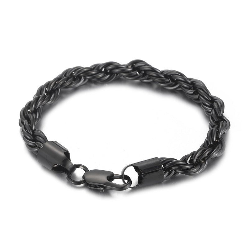 Men's Japanese Buckle Hemp Flowers Chain Twisted String Chain Bracelet - PratSN