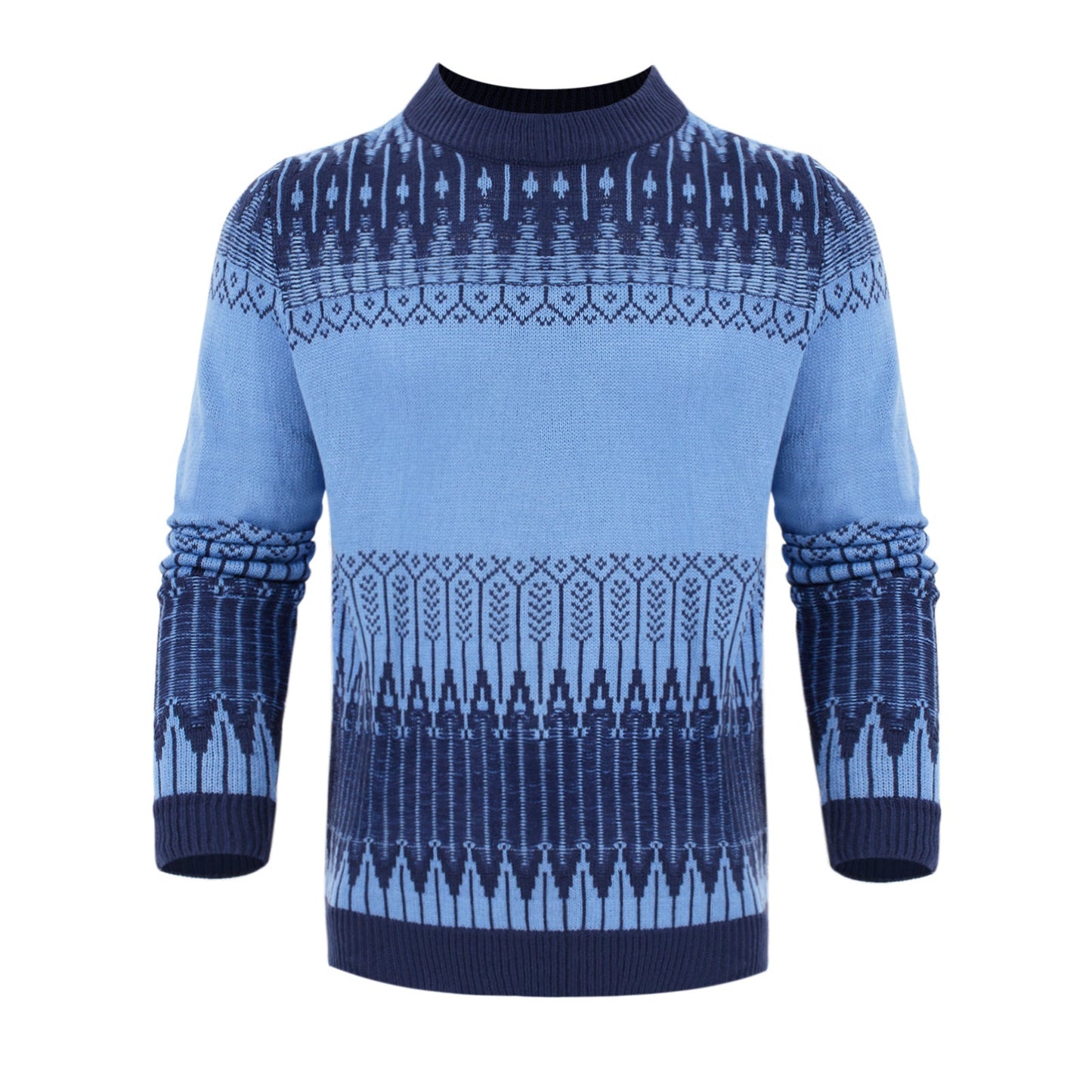 Men's Knitted Sweater Fashion Long - sleeved Pullover Tops Fall And Winter Clothing - PratSN
