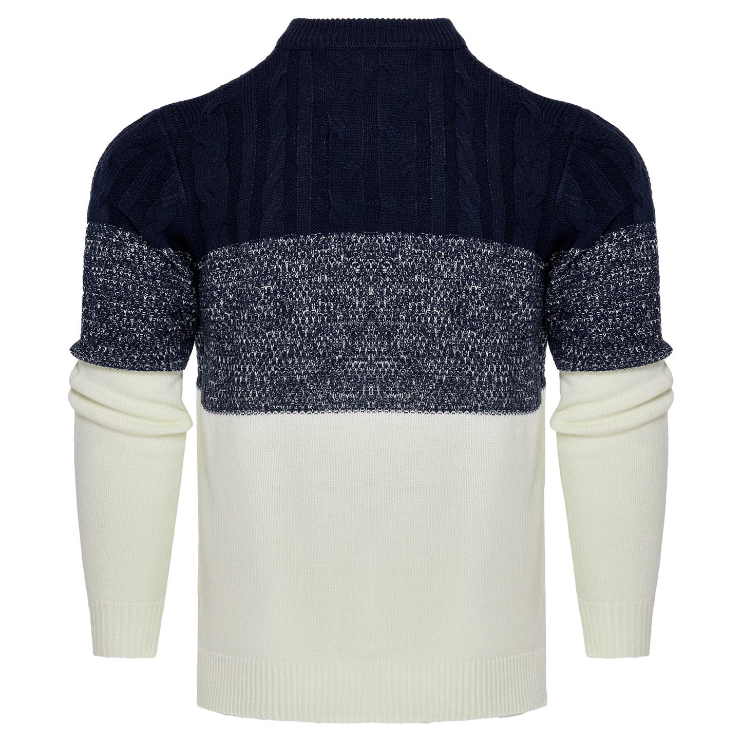 Men's Knitted Sweater Fashion Long - sleeved Pullover Tops Fall And Winter Clothing - PratSN
