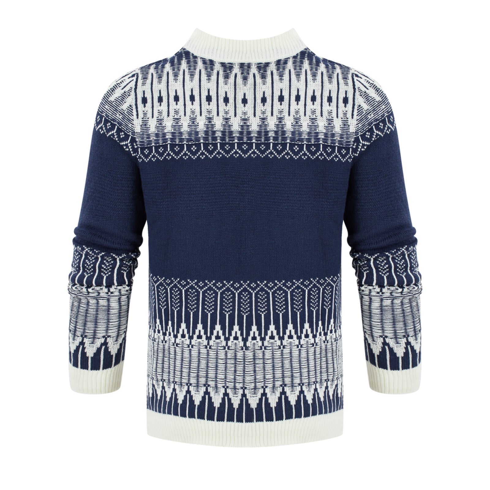 Men's Knitted Sweater Fashion Long - sleeved Pullover Tops Fall And Winter Clothing - PratSN
