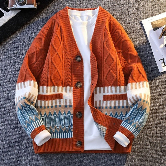 Men's Knitwear All - match Loose Warm Coat - PratSN