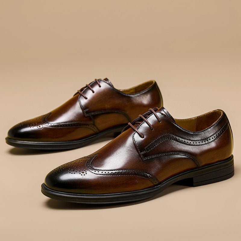 Men's Leather Shoes Business Shoes Casual - PratSN
