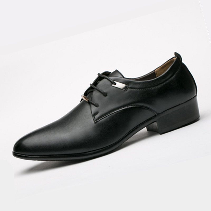 Men's Leather Shoes England Retro Pointed Toe - PratSN