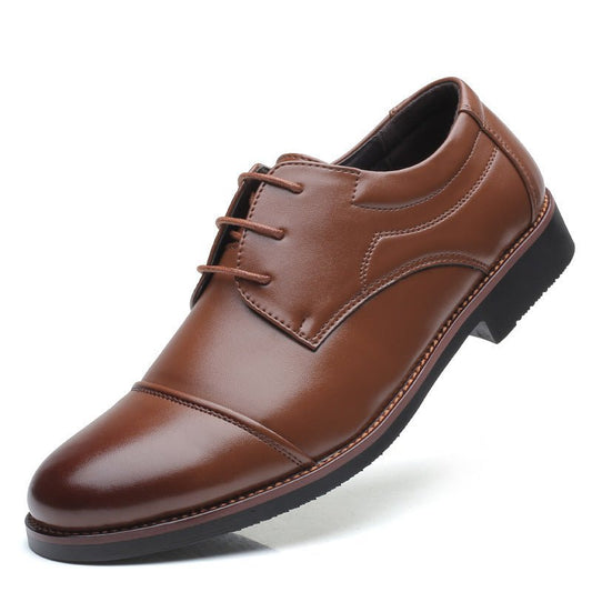 Men's Leather Shoes Plus Size Business Casual Laces - PratSN