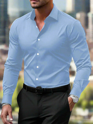 Men's Long Sleeve Business Formal Wear Slim Fit Shirt - PratSN