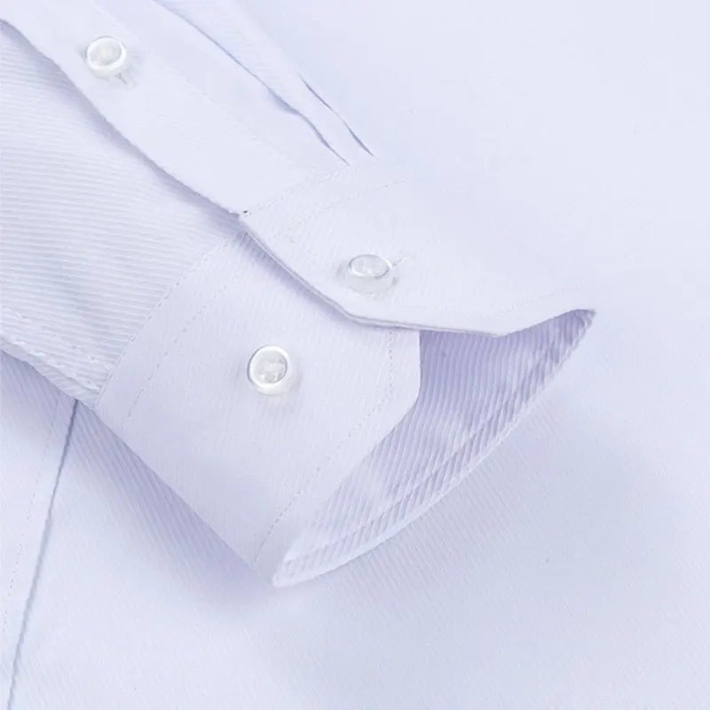 Men's long - sleeved shirt tooling Business casual no - iron top plain high - quality spring and summer slim comfortable fashion - PratSN