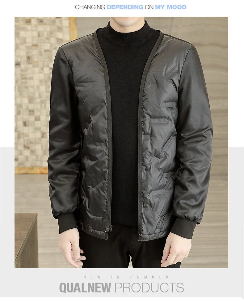 Men's Long Wool Coat High Quality Trendy Fashion Handsome Solid Color Wool Trench Coat with Removable Thickened down Inner Liner - PratSN