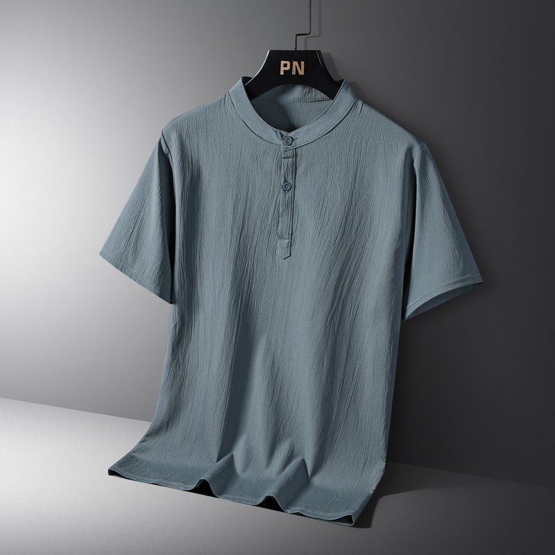Men's National Style Cotton And Linen Casual Shorts Short Sleeve Two - piece Set - PratSN