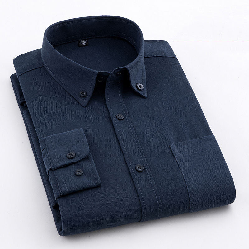 Men's Oxford Pure Color Slim Shirt - PratSN
