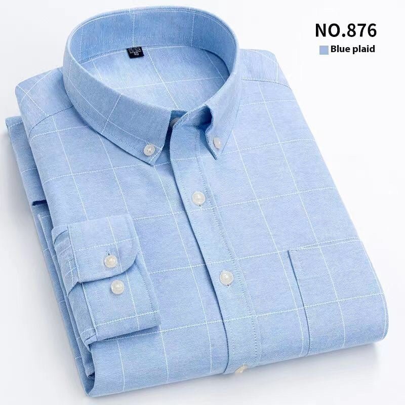 Men's Oxford Pure Color Slim Shirt - PratSN