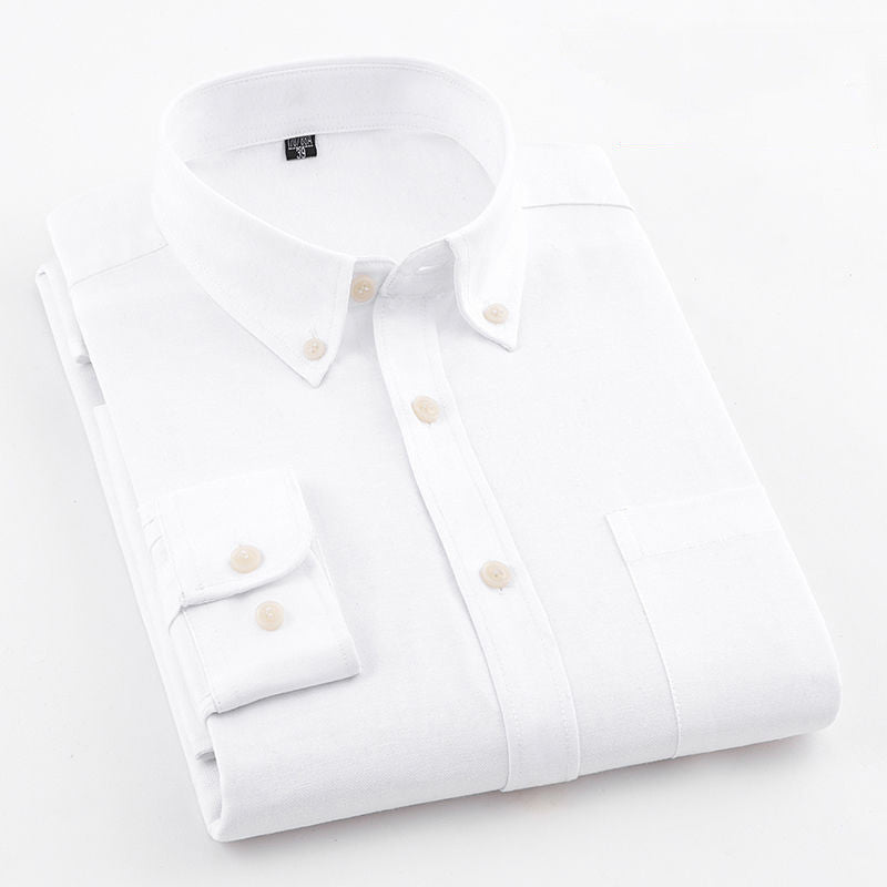 Men's Oxford Pure Color Slim Shirt - PratSN
