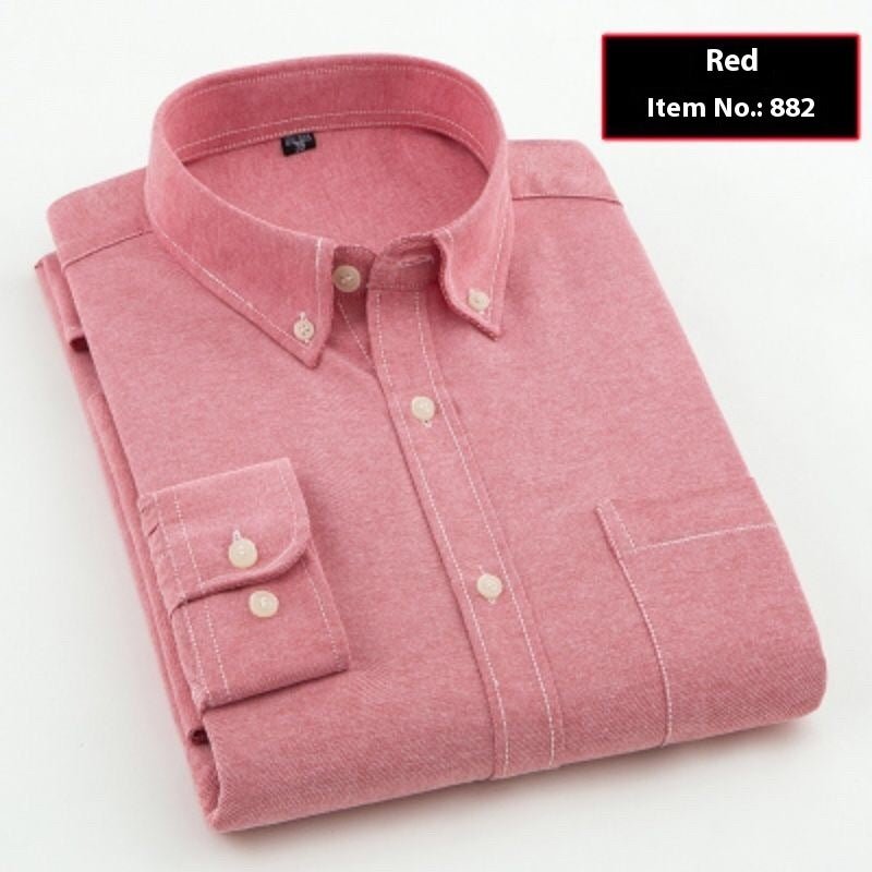 Men's Oxford Pure Color Slim Shirt - PratSN